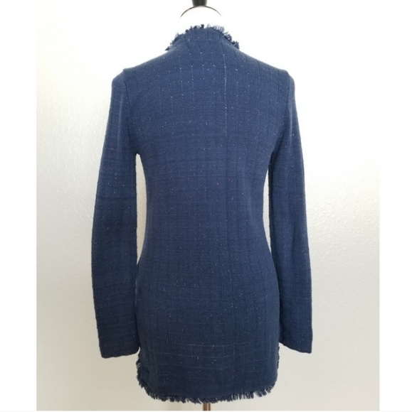 CAbi 181 Blue Dutchess Cardigan Raw Hem Small - Picture 3 of 7